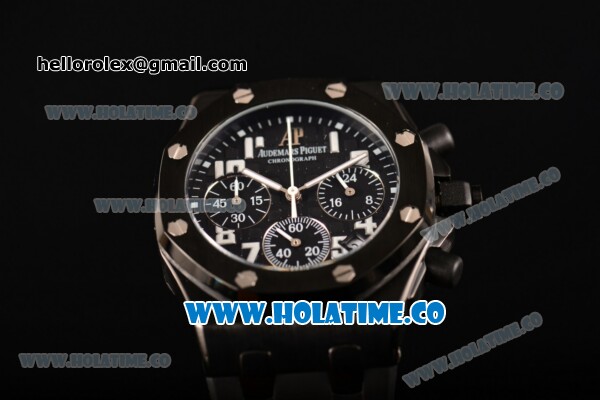 Audemars Piguet Royal Oak Offshore Miyota OS20 Quartz PVD Case with Black Dial and White Arabic Numeral Markers (EF) - Click Image to Close